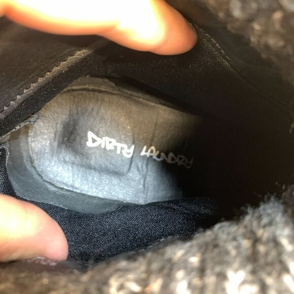 Dirty Laundry Gray Knit Cuff Block Block Heel Boots Women's Size 9.5 Pull On - Picture 10 of 11